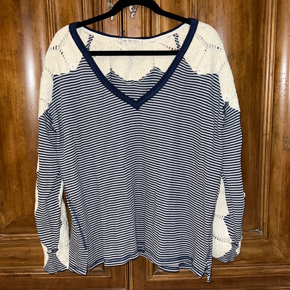 We The Free Embroidered Sleeve Top